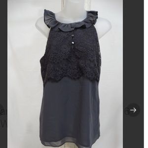 NWT Banana Republic Brown Sleeveless Blouse , Sz 6